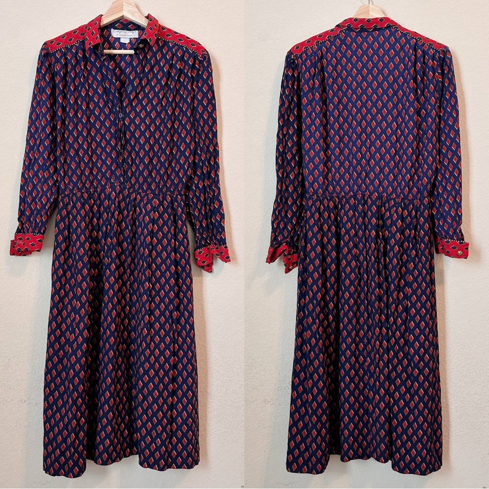 California Design By Dorothy Samuel Vintage Retro Boho Midi Dress